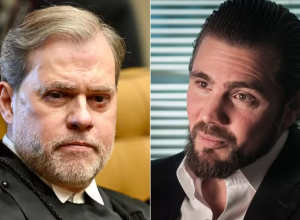 O ministro do STF Dias Toffoli e o CEO do Banco Master, Daniel Vorcaro — Foto: Fotos de Evaristo Sá/AFP e Ana Paula Paiva/Valor